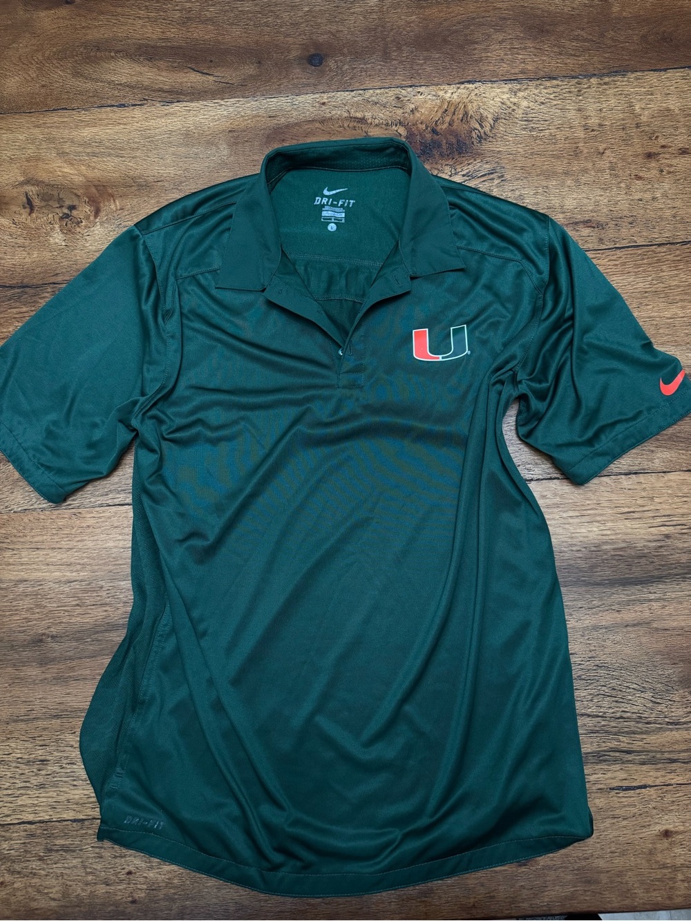 MENS University of Miami Nike Dri-FIT Polo